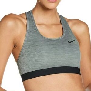 Nike Women's Medium Support Unpadded Sports Bra (Heather Grey)